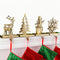 Set of 4 Christmas Stocking Holders for Mantle-Christmas Stocking Hangers for Mantel Xmas Stocking Hooks for Fireplace,Metal Mantle Hooks Shelf Hanger Mantelpiece Decoration (4 Pack Bronze)